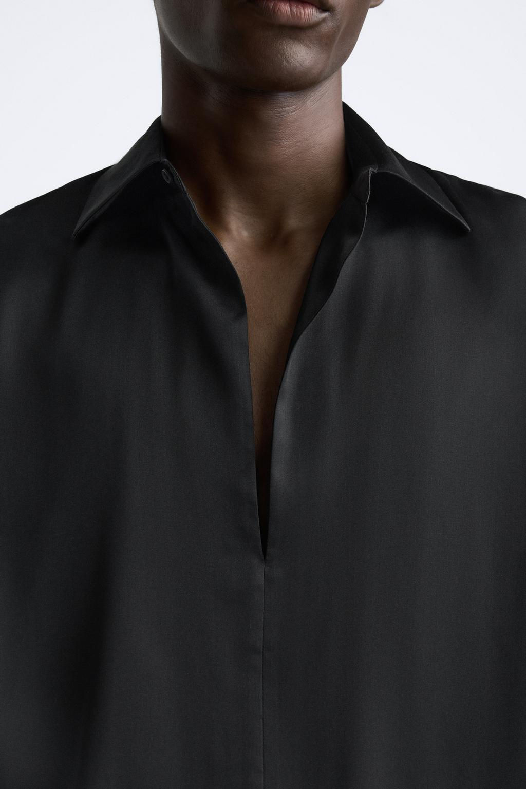 SATIN POLO SHIRT - Zara фото 5