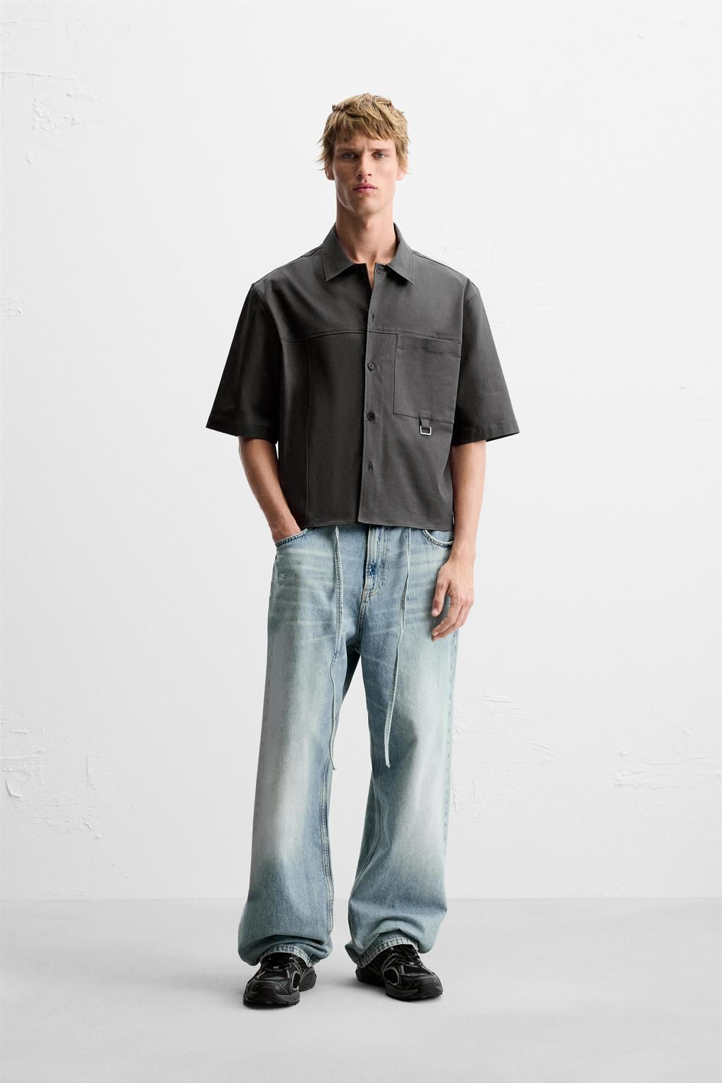 BOXY FIT OVERSHIRT WITH POCKET - Zara фото 9