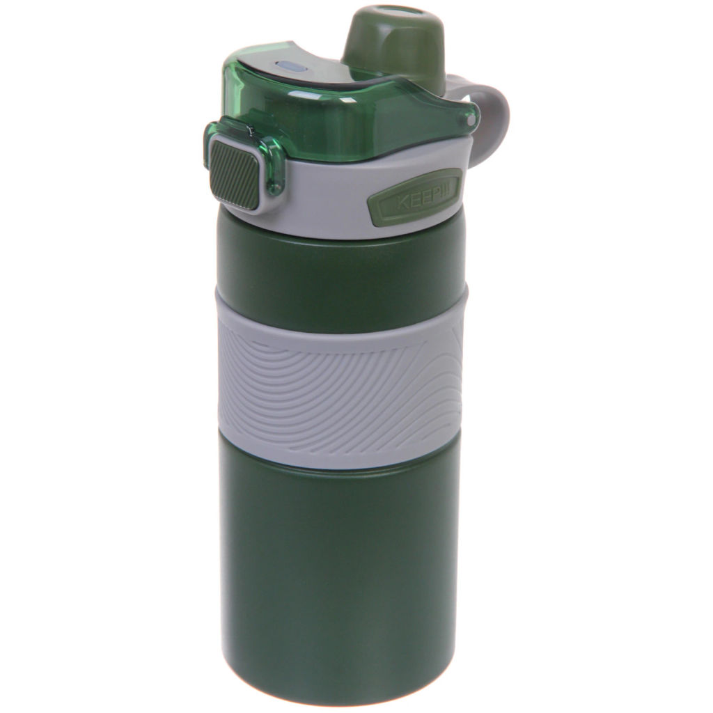 Термос 600мл "Фитнесс", цвет зеленый
