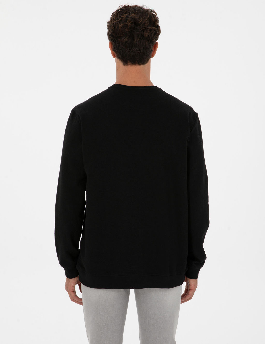 Siyah Regular Fit Sweatshirt - Pierre cardin фото 5