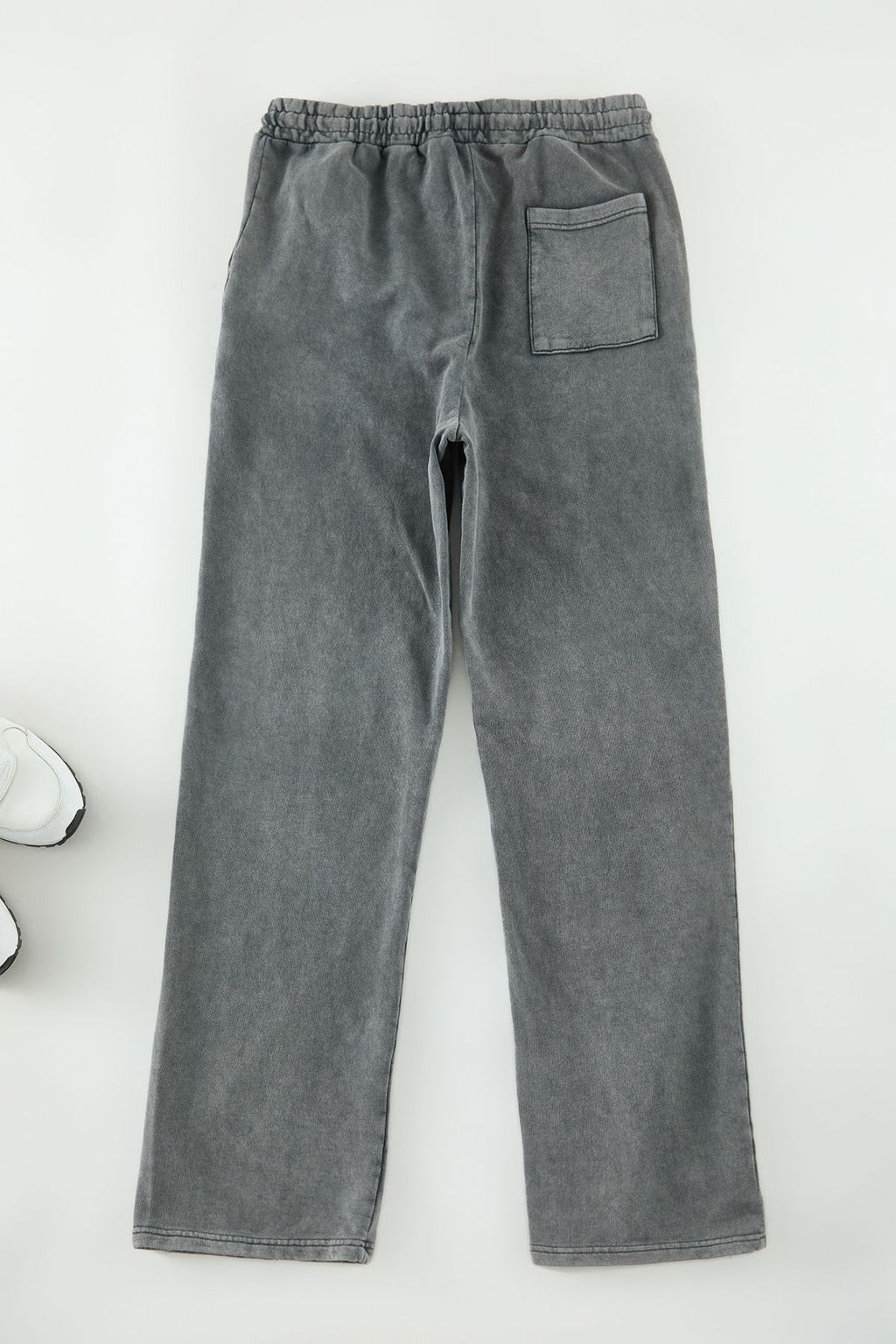 TRENDYOL MAN Antrasit Wide Leg Nervurlu Eskitme/Soluk Efektli Basic Esofman Alt? TMNAW25EA00007 - Trendyolmilla фото 8
