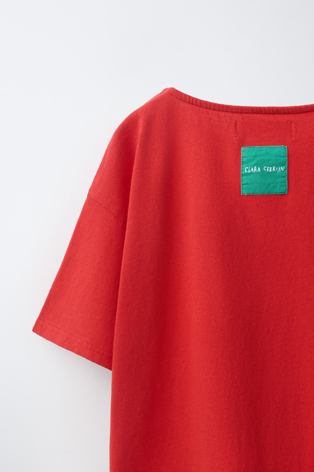 CAMISETA TEXTO BORDADO CLARA CEBRIAN  / Rojo - Zara фото 4