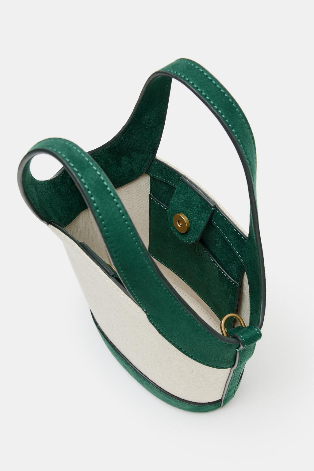 BOLSO BANDOLERA CANVAS / Verde - Zara фото 4