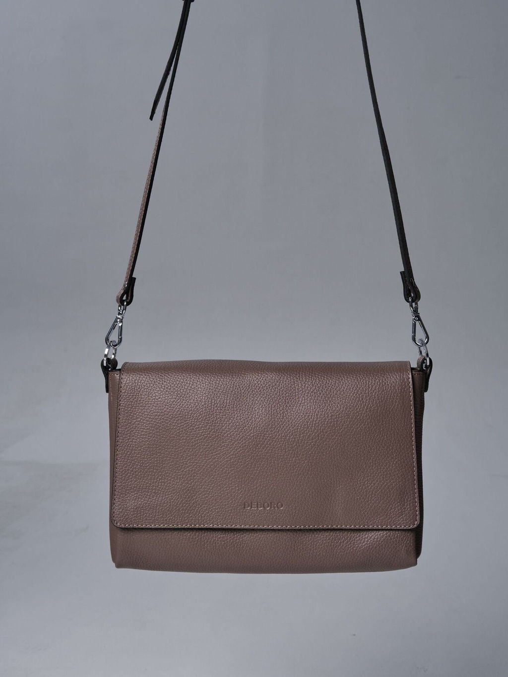 Сумка кожаная на плечо Deboro 30181 тауп