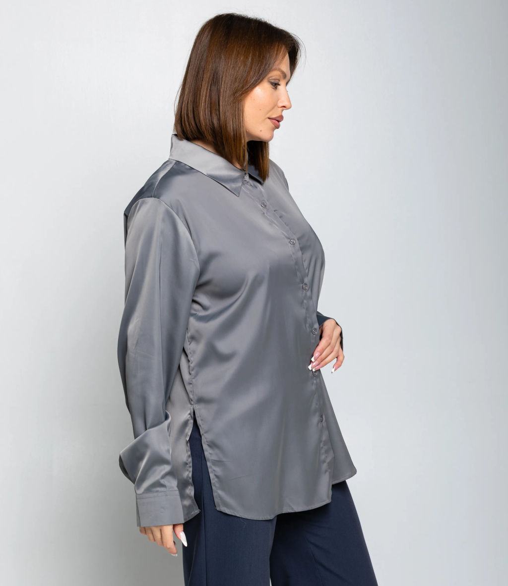 Рубашка #ОКТ085005, серый
