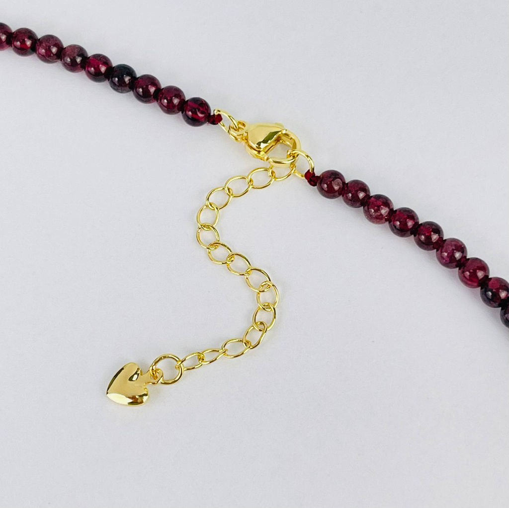 Колье из Граната и Жемчуга 42 см +