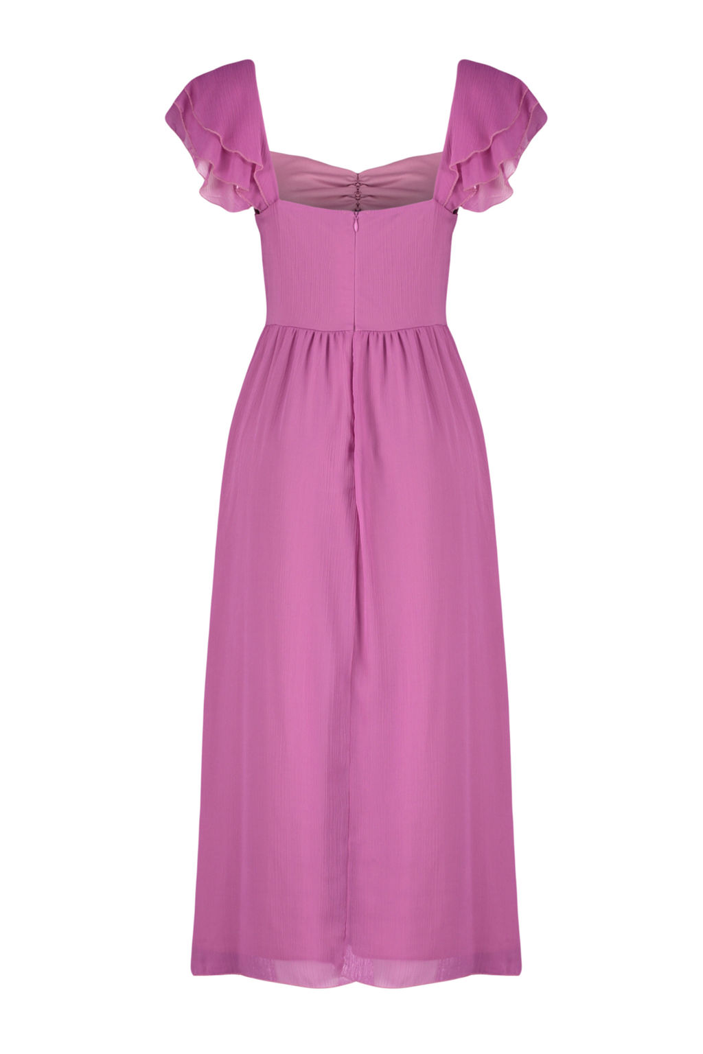 Fusya Belden Ac?lan Sifon Astarl? Midi Dokuma Elbise TWOSS24EL00541