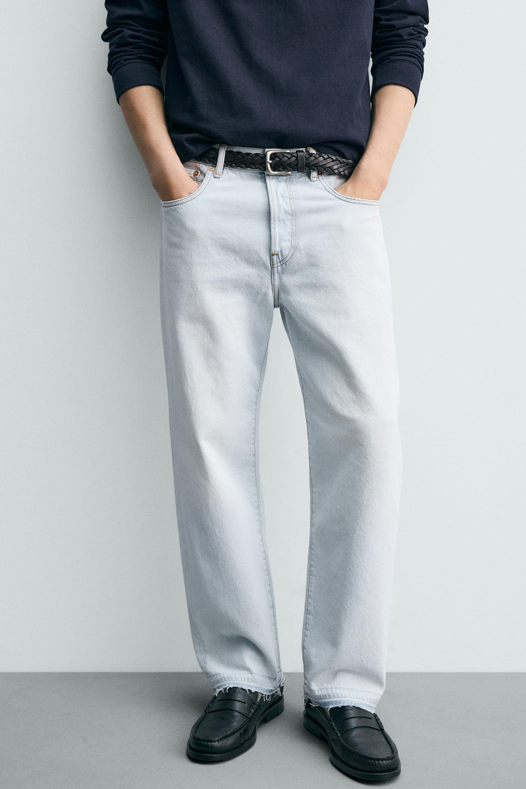 JEANS STRAIGHT ANKLE FIT / Azul claro - Zara фото 5
