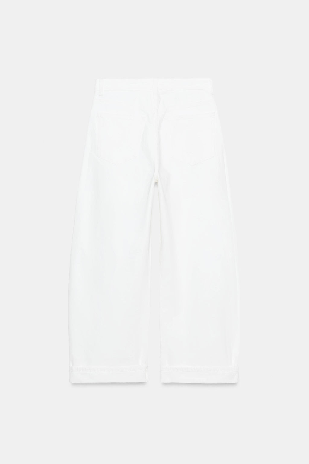 JEANS TRF BAGGY FOLDED TIRO MEDIO / Blanco - Zara фото 5