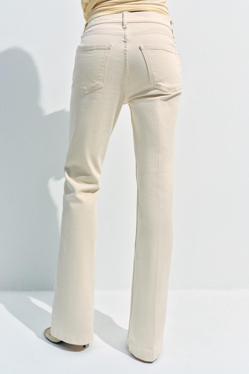 JEANS ZW COLLECTION BOOTCUT TIRO MEDIO / Crudo - Zara фото 14