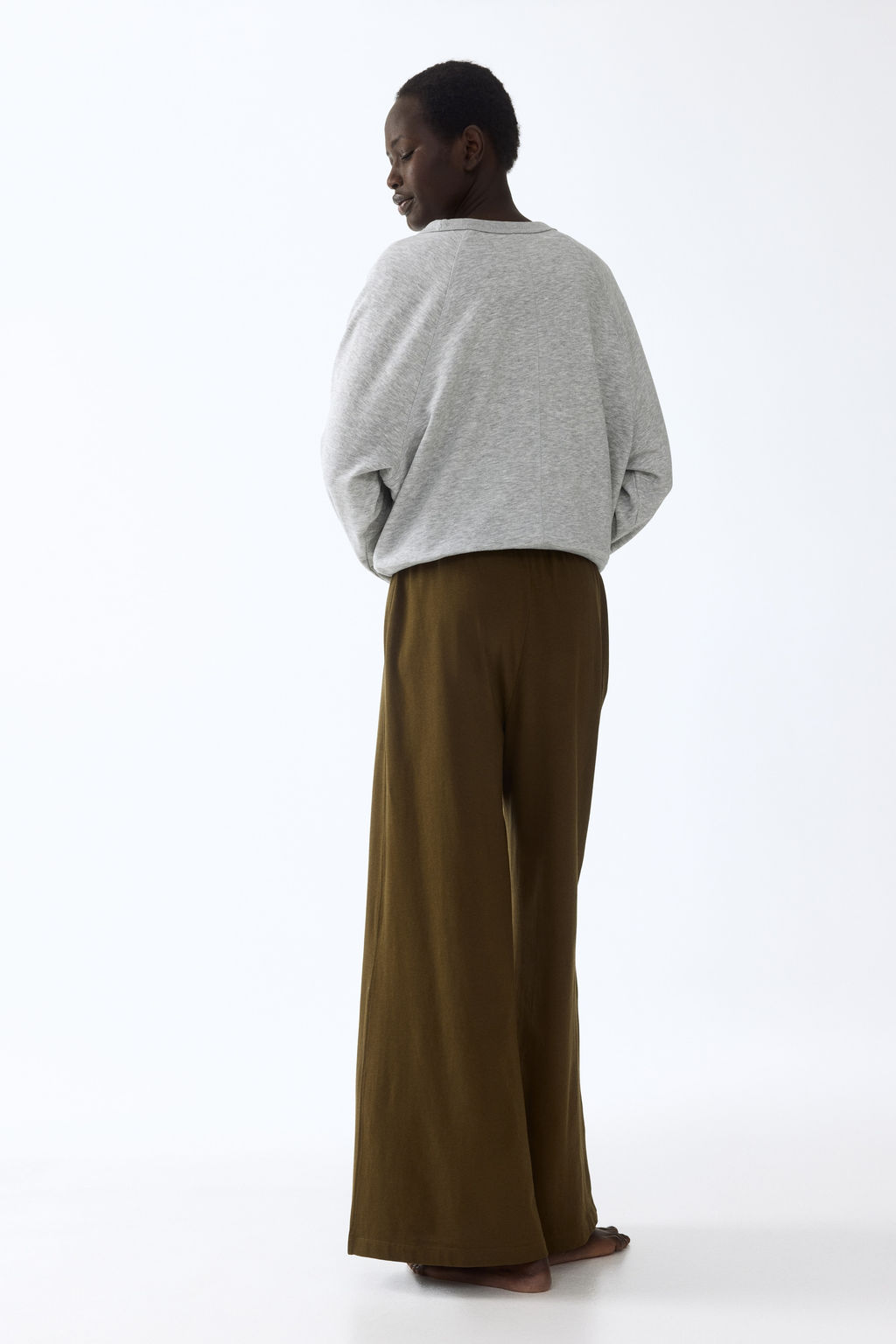 Pantal?n de algod?n con cord?n de ajuste - H&m фото 7
