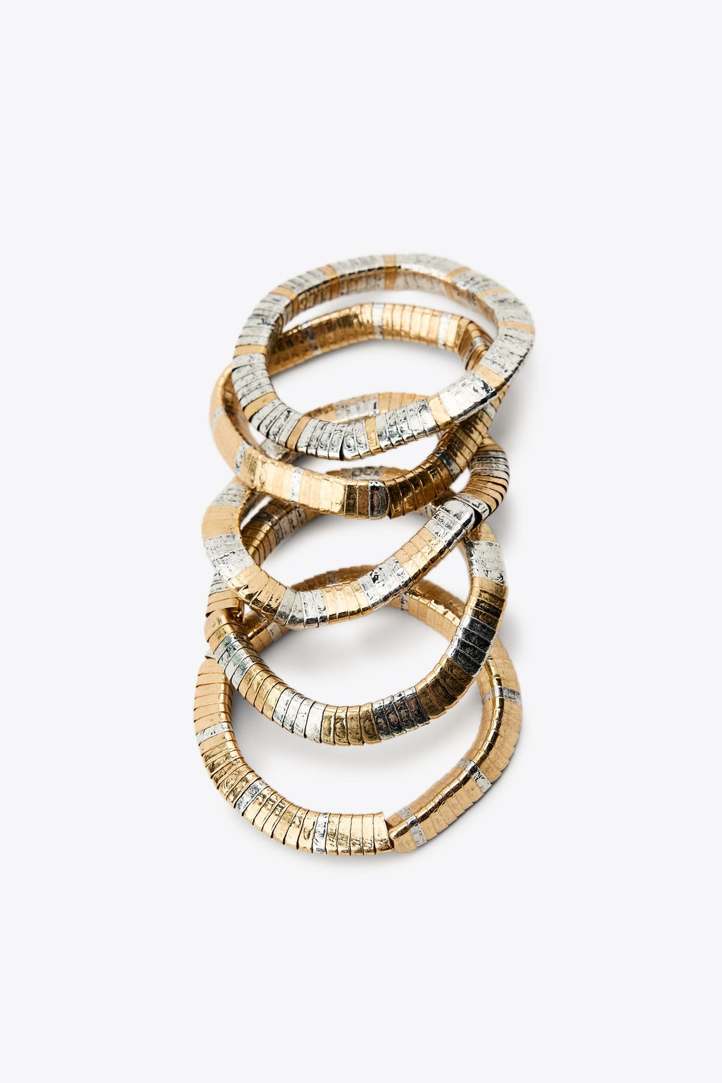 PACK OF STRETCH BRACELETS WITH METAL PIECES - Zara фото 2