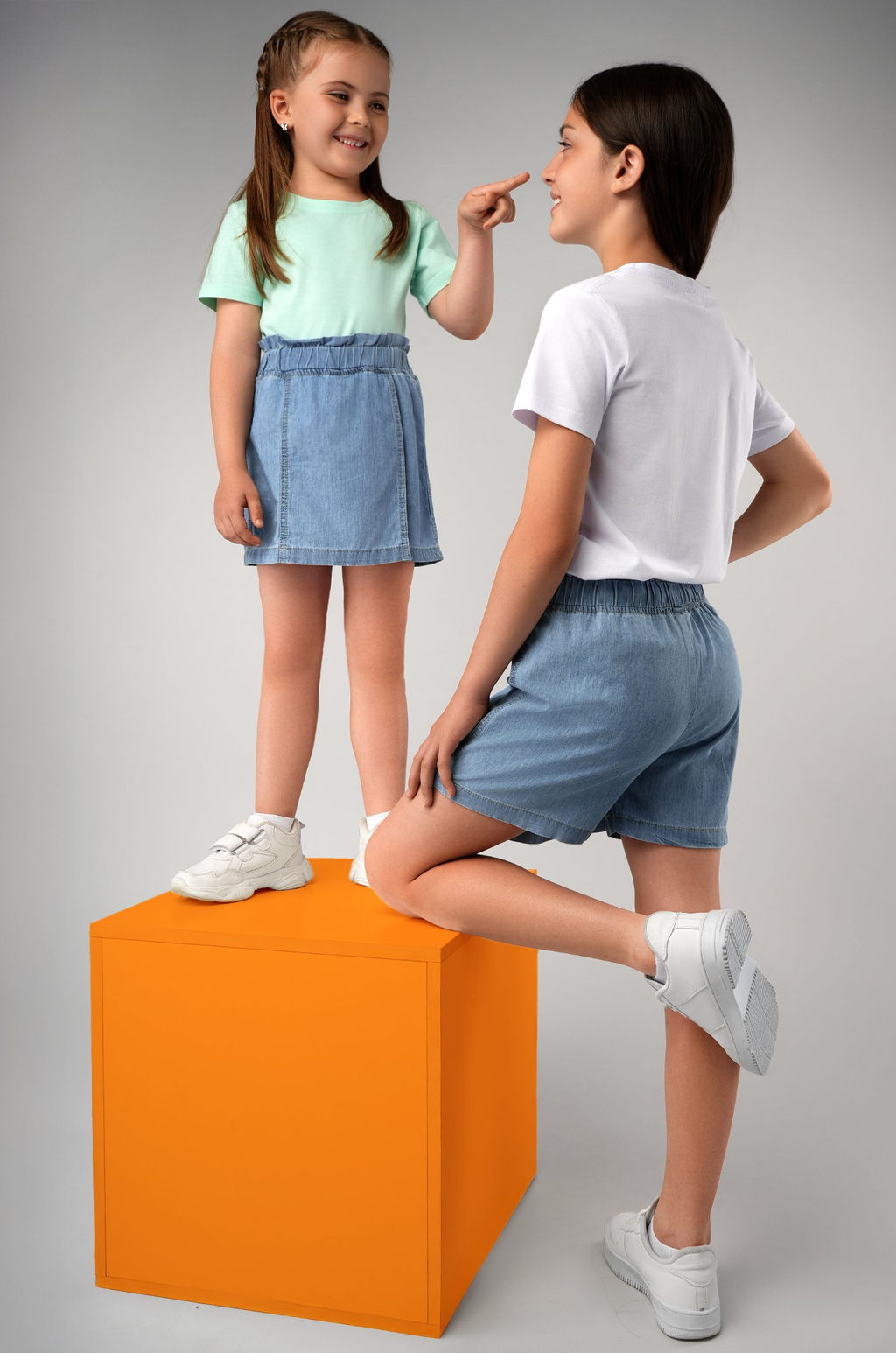 Джинсовая юбка-шорты для девочки Happyfox - Happy fox фото 6