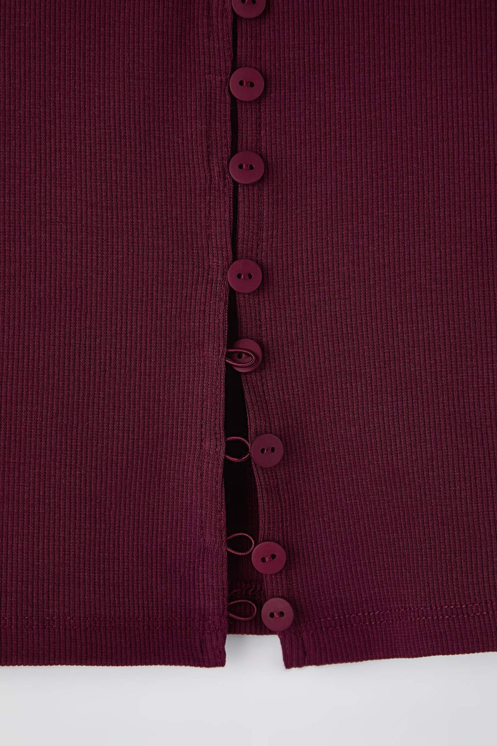 Murdum Dugme Detayl? Bisiklet Yaka Fitilli Esnek Regular Boy Orme Bluz TWOAW25BZ00030