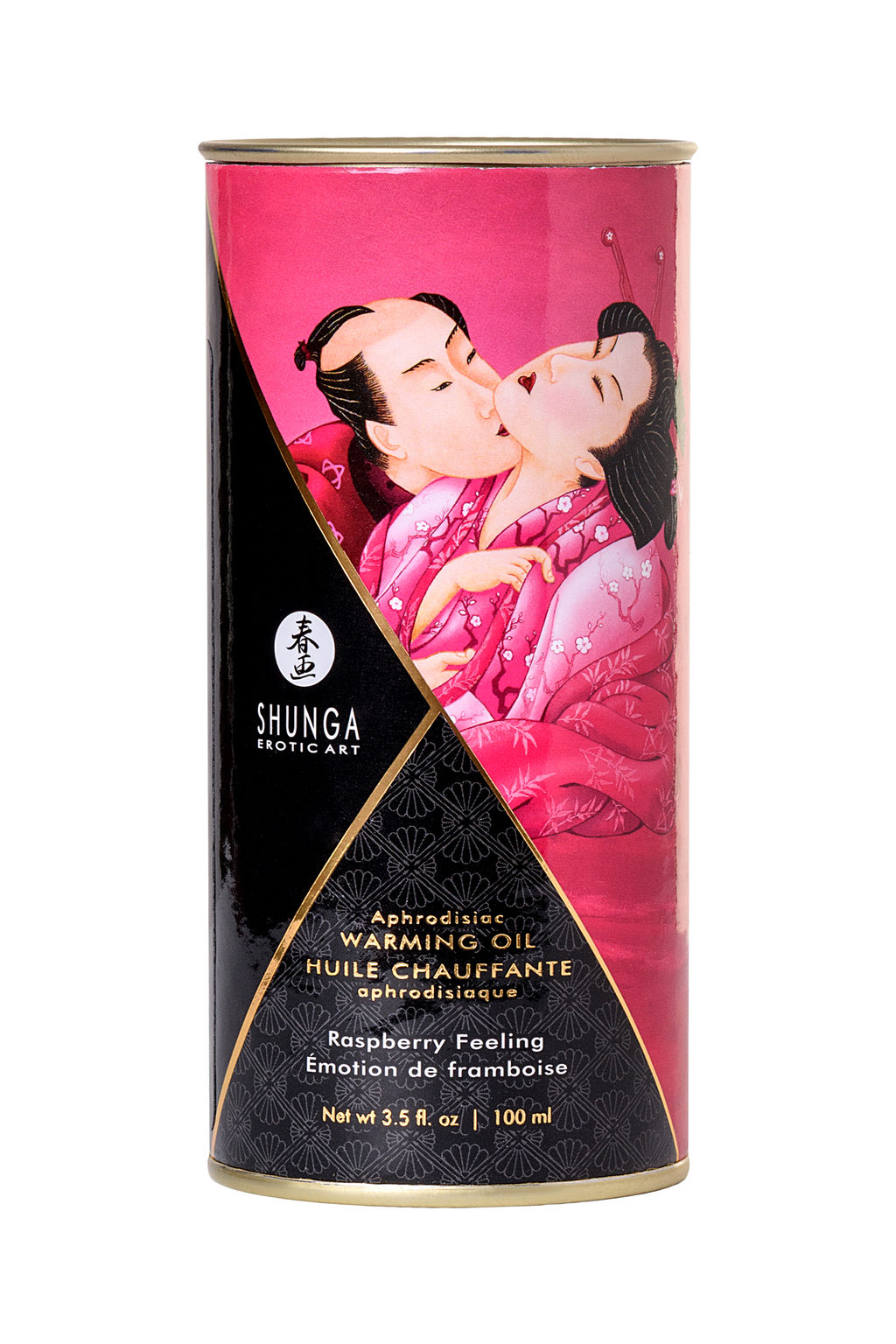 Масло массажное для тела Shunga Малиновое чувство (Raspberry Feeling), разогревающее, 100 мл