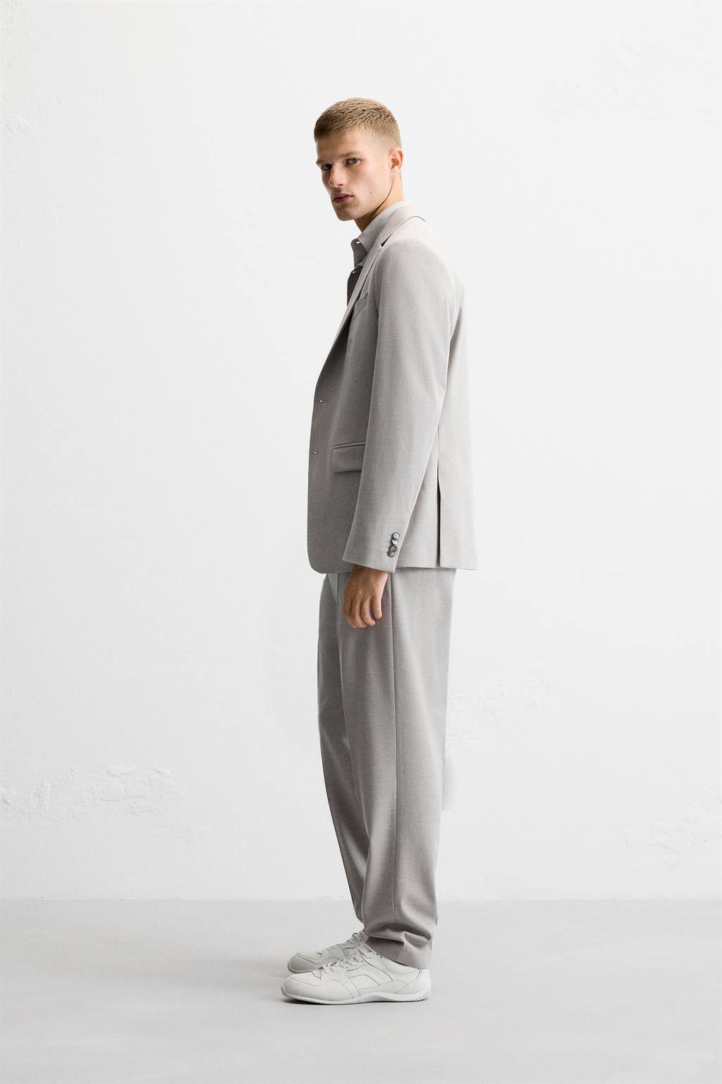 TEXTURED SUIT TROUSERS - Zara фото 4