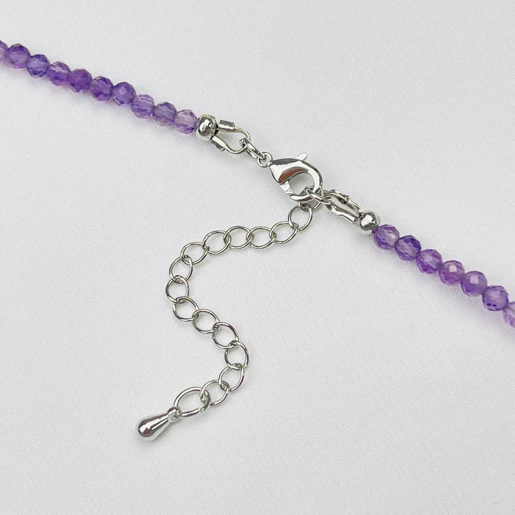 Колье из Аметиста и Жемчуга 42 см +