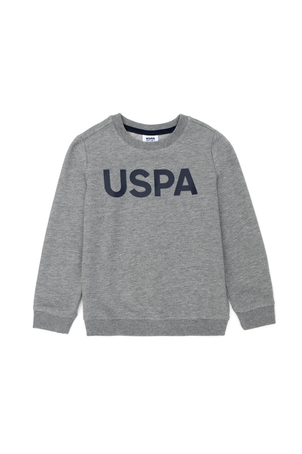 Серая меланжевая базовая толстовка для мальчика - U.s. polo assn фото 2