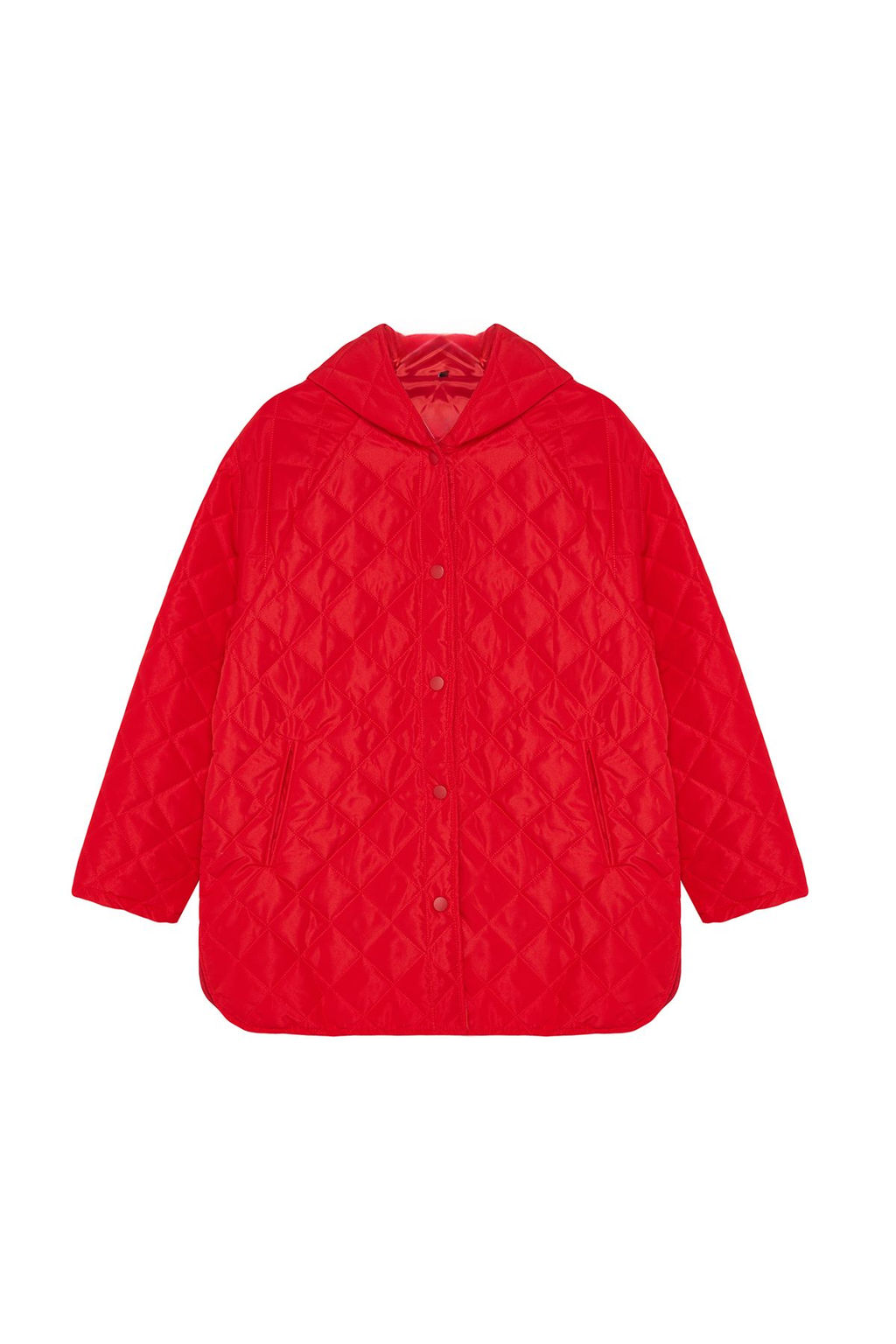 TRENDYOLMILLA Gri Kapusonlu Su Itici Kapitone Mont TWOAW23MO00131 фото 28