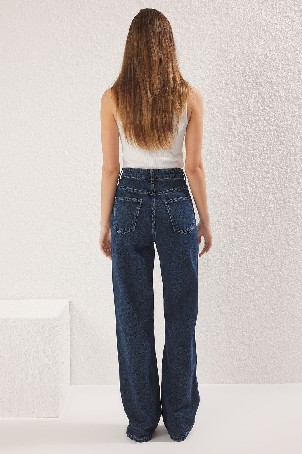 Mavi Nak?sl? Yuksek Bel Wide Leg Jeans TWOSS25JE00188 - Trendyolmilla фото 5