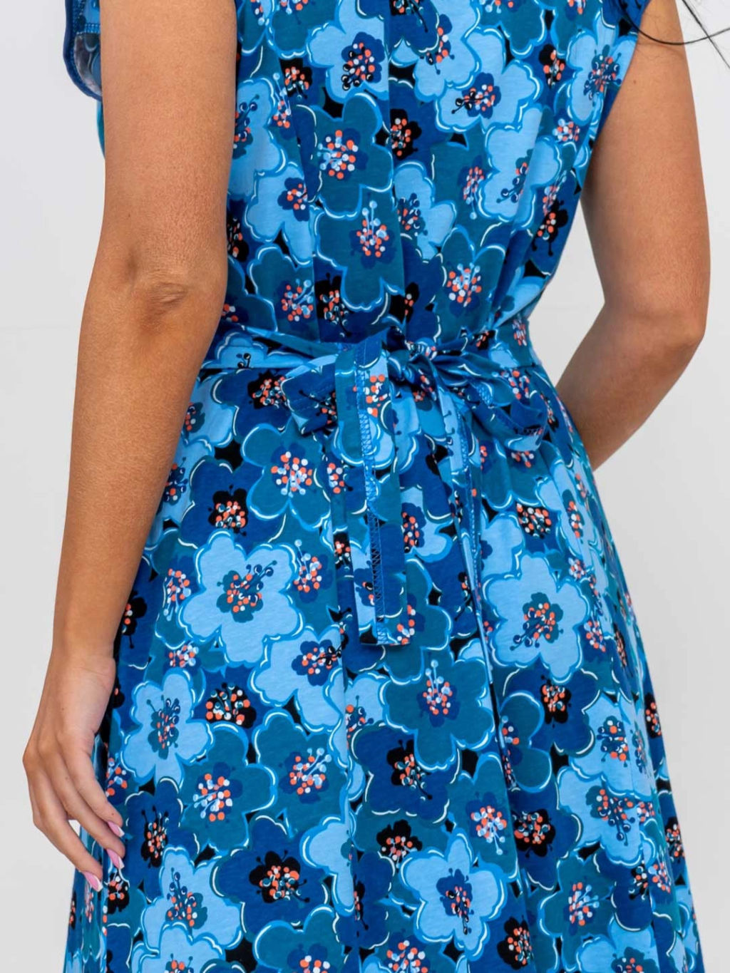 Халат женский, цвет голубой синий