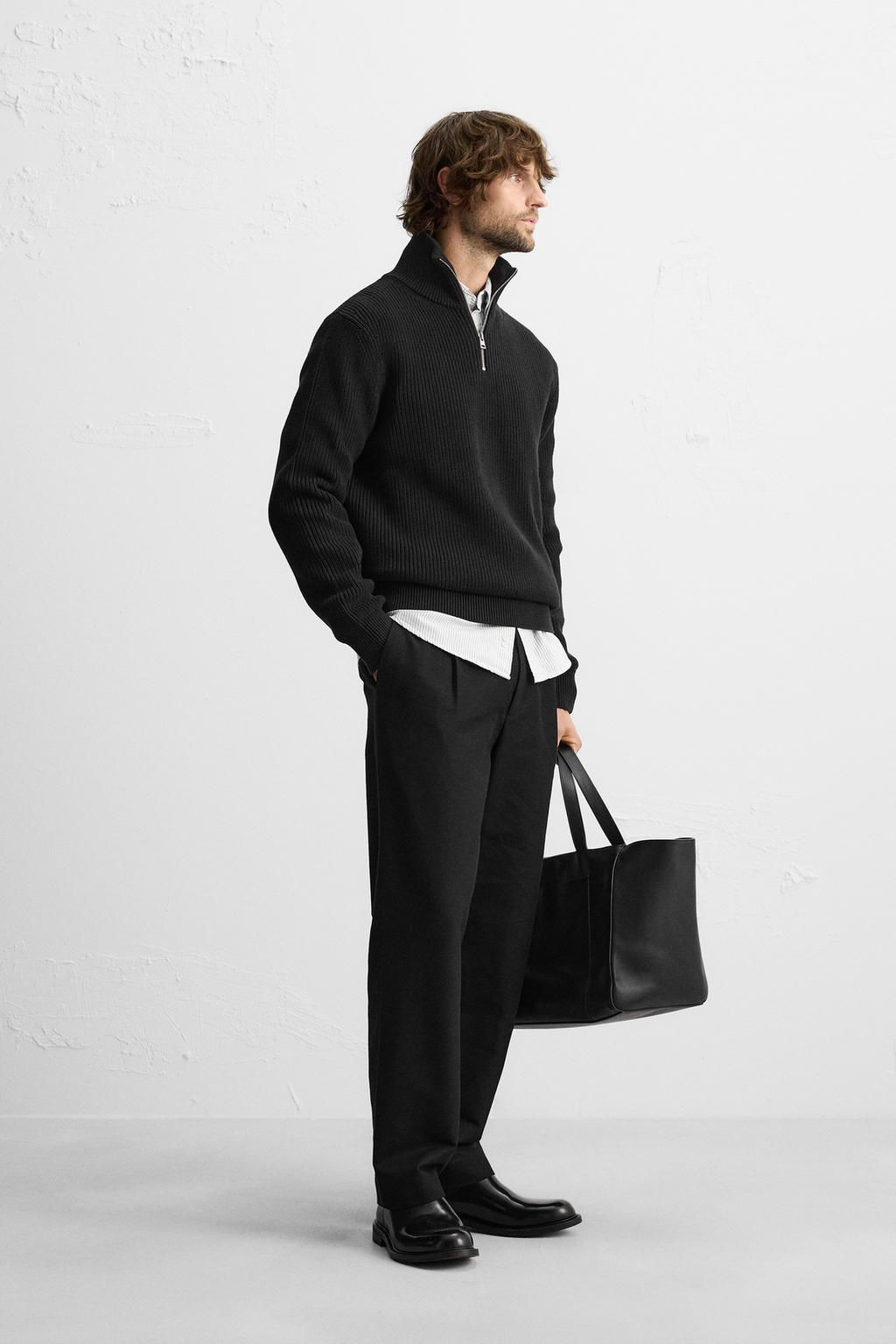 BASIC QUARTER-ZIP SWEATER - Zara фото 5