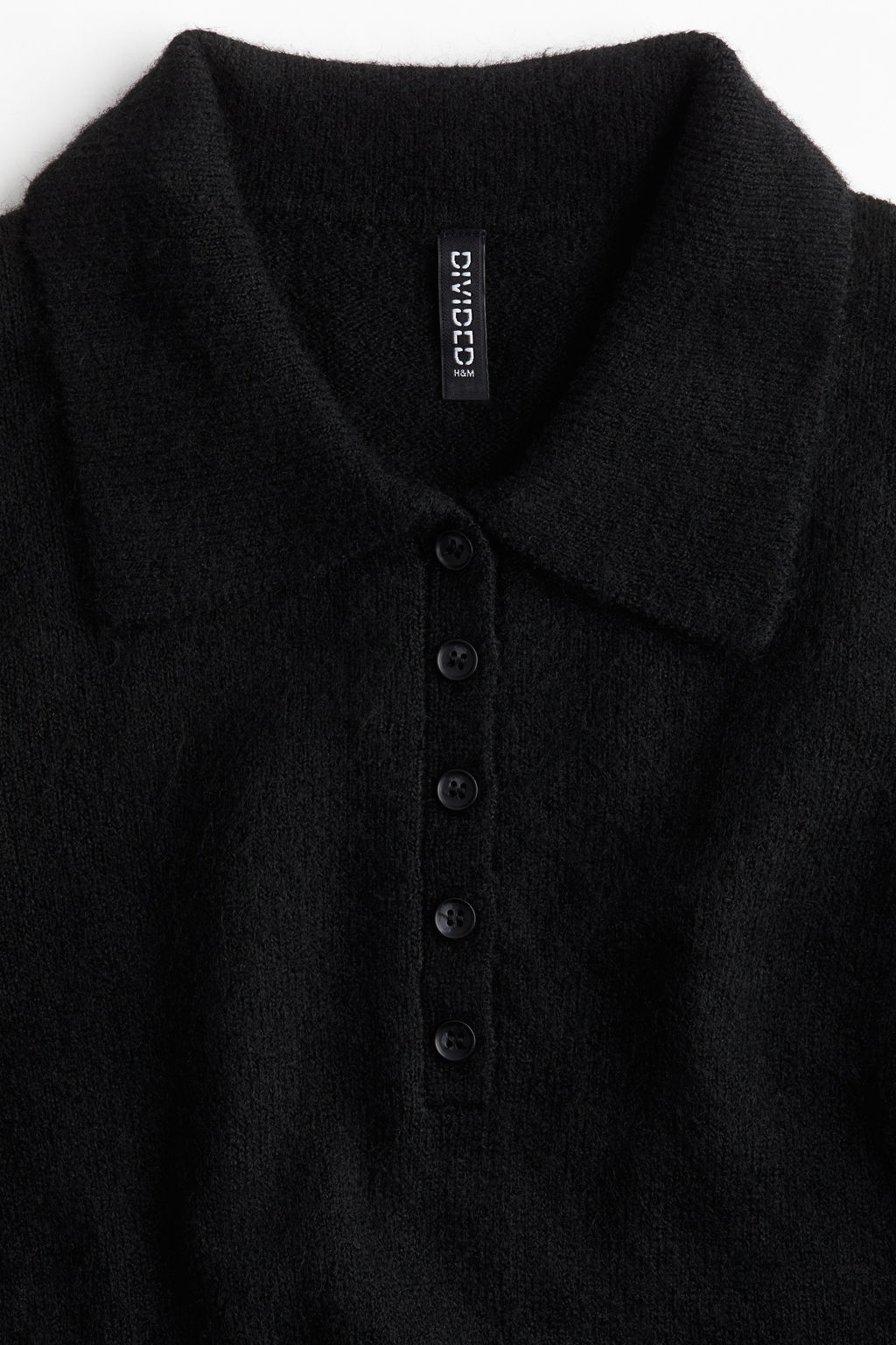 Fine-knit polo dress - H&m фото 9