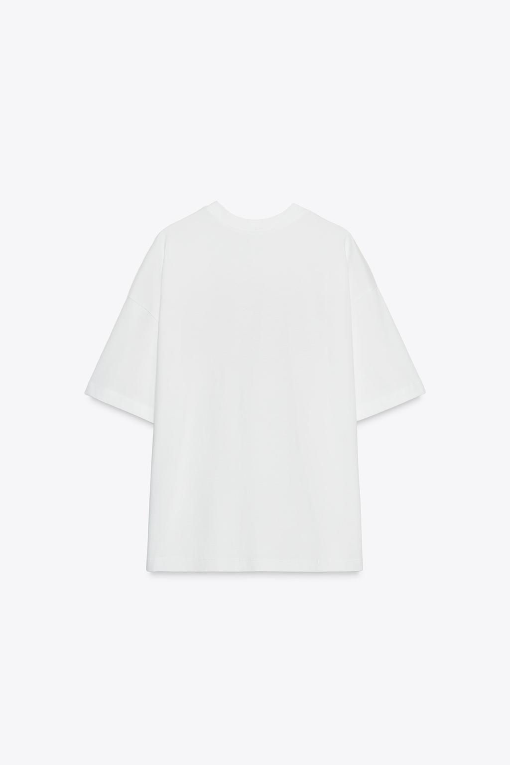OVERSIZED TEXT T-SHIRT - Zara фото 6