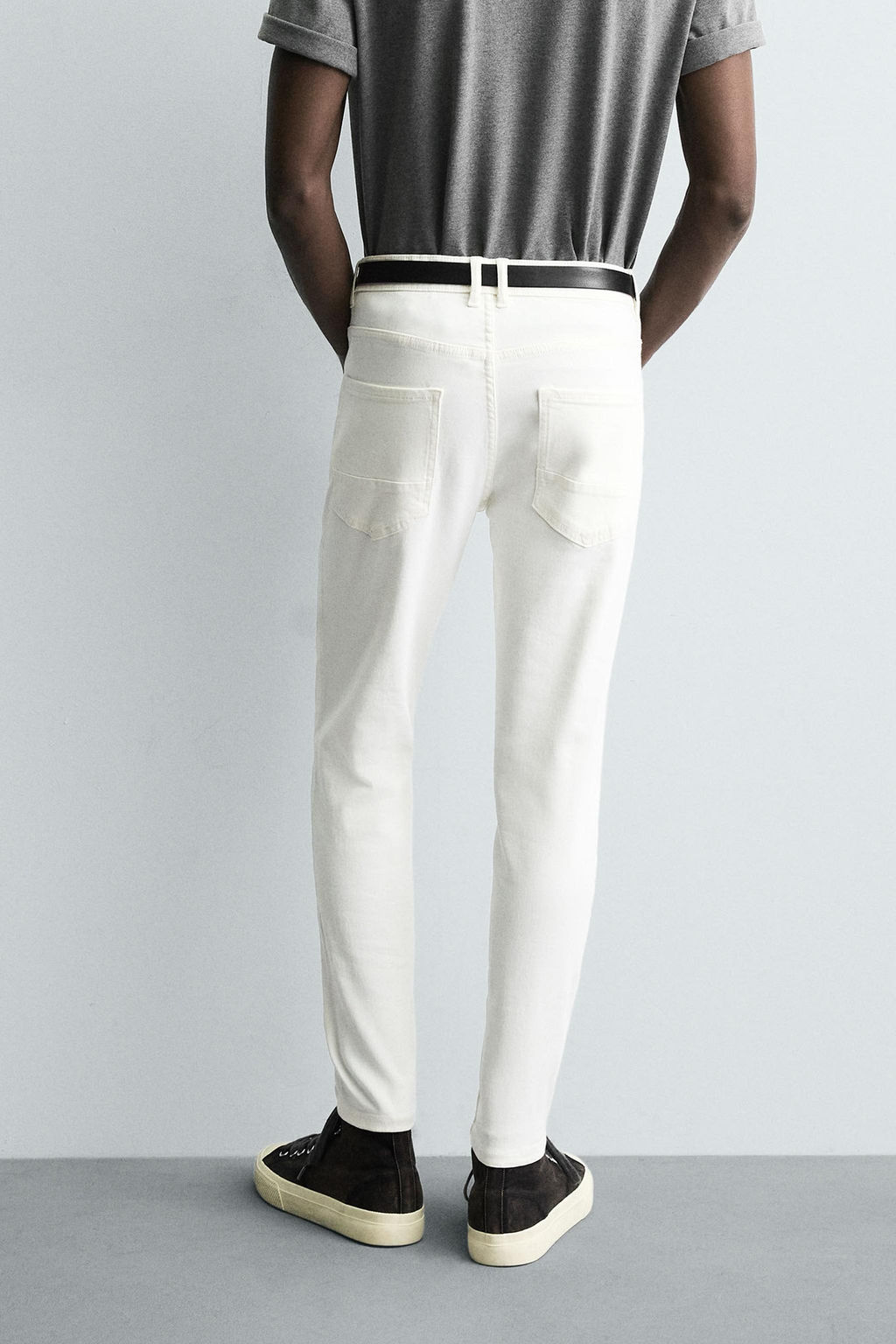 JEANS SKINNY FIT CROPPED / Blanco roto - Zara фото 3