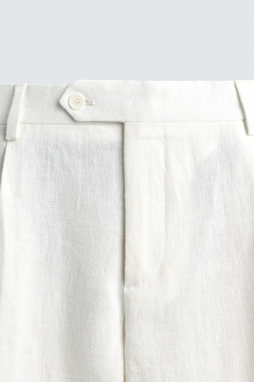 PANTAL?N PLIEGUES TRAJE 100% LINO / Blanco - Zara фото 7