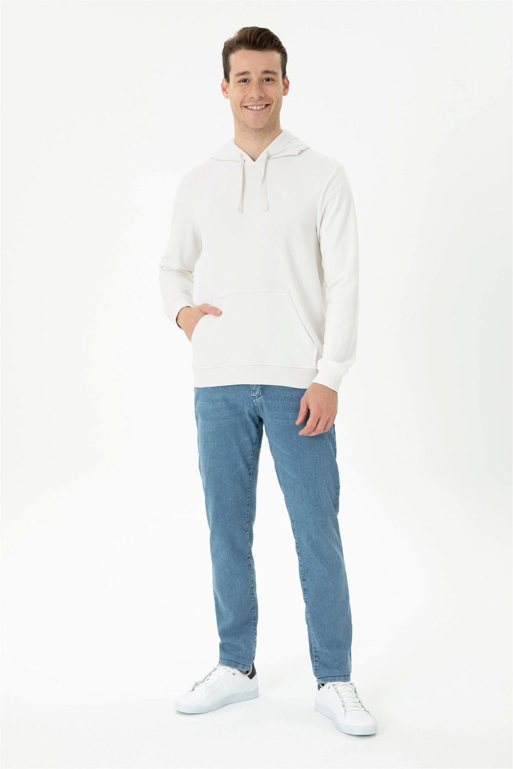 U. S. Polo Assn Мужская толстовка с капюшоном и камнем - U.s. polo assn фото 4