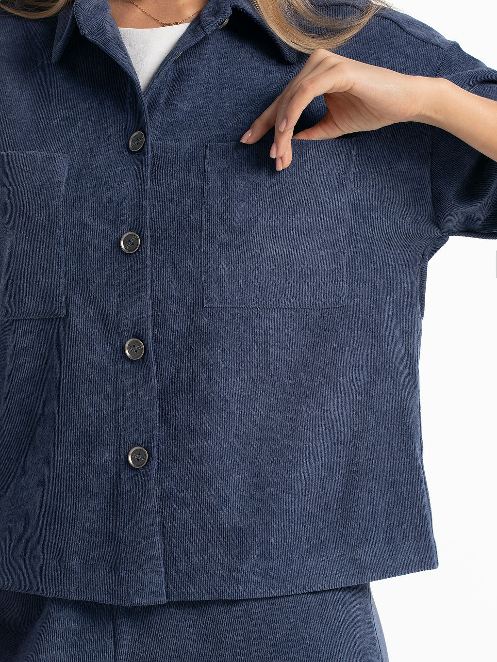 Жакет вельветовый индиго - Odis фото 12