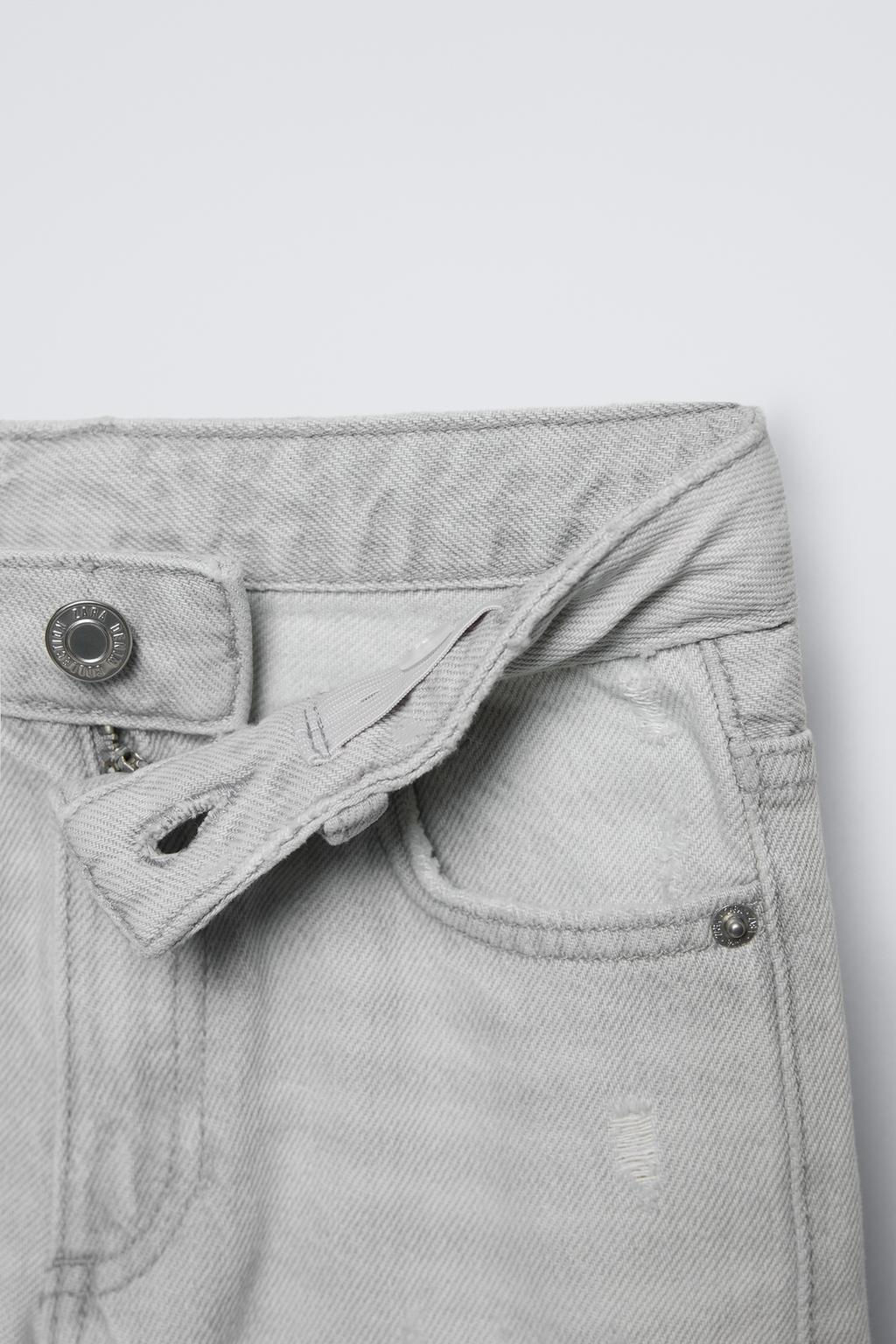 RIPPED WIDE LEG JEANS - Zara фото 3