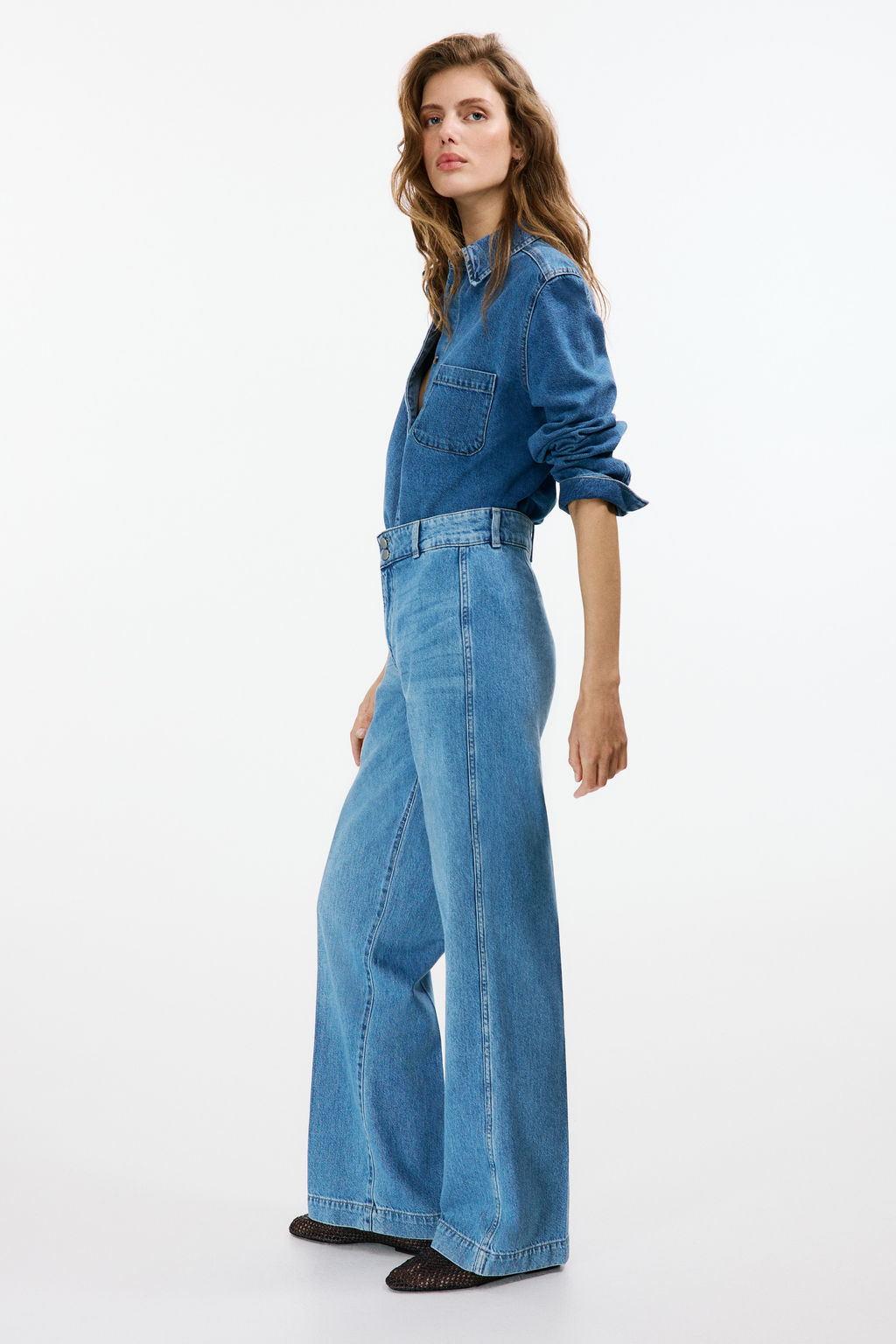 Wide High Waist Jeans - H&m фото 8