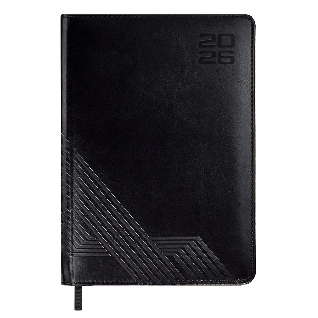 Ежедневник датированный 2026 ESCALADA, А5, 176 л., арт. 70218/ 15 САРИФ ЧЁРНЫЙ (кожзам: 146x211 мм,