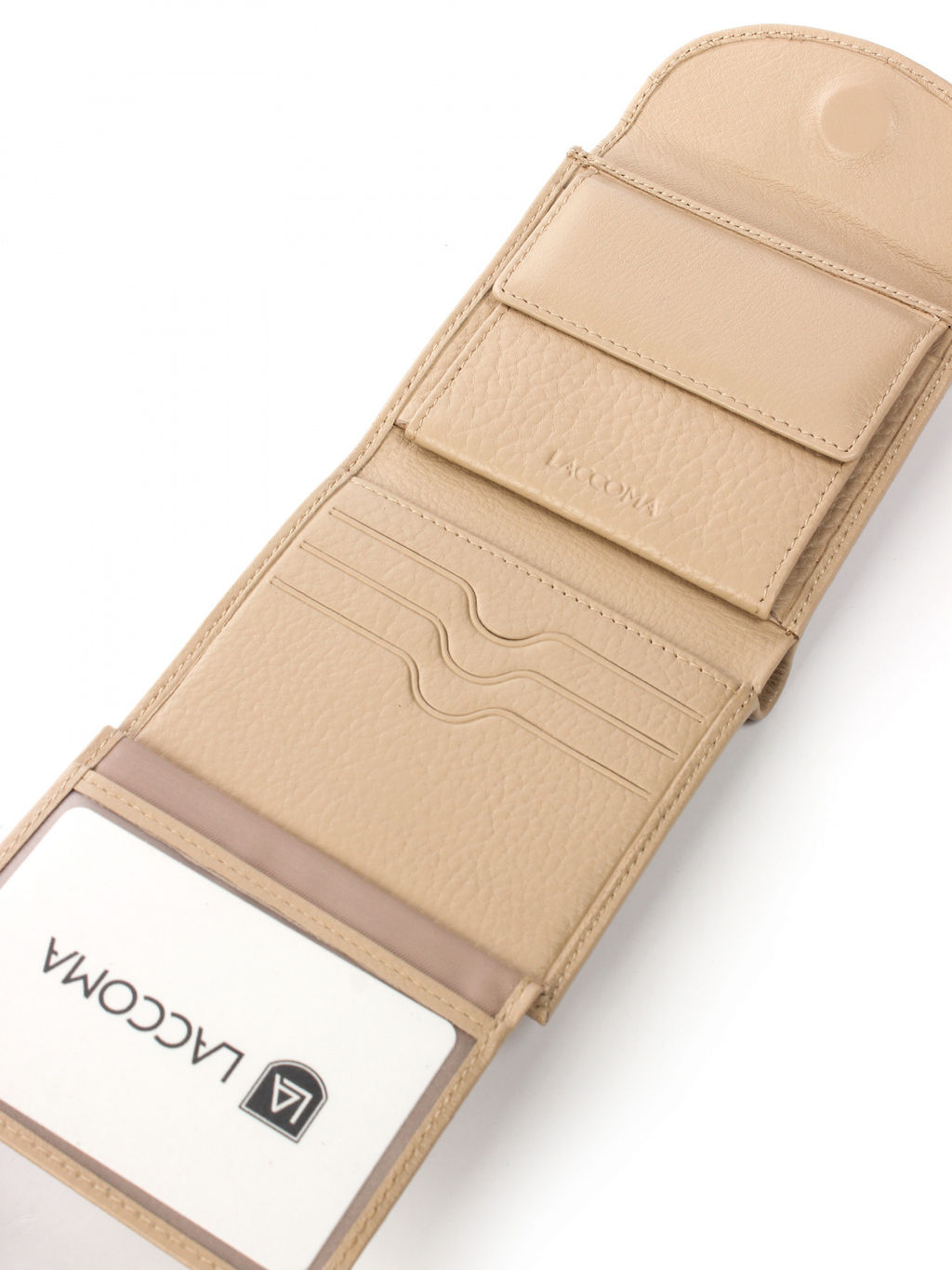 LACCOMA кошелек LA-2075-бежевый натуральная кожа  фото 4