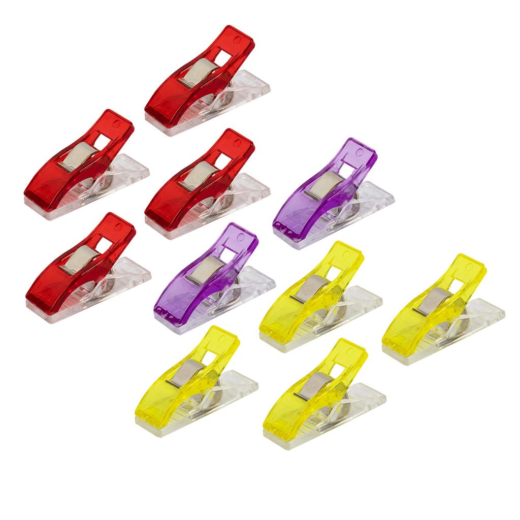 Gamma QC-02 Клипсы для фиксации сталь пластик 2.6 см 10 шт в блистере