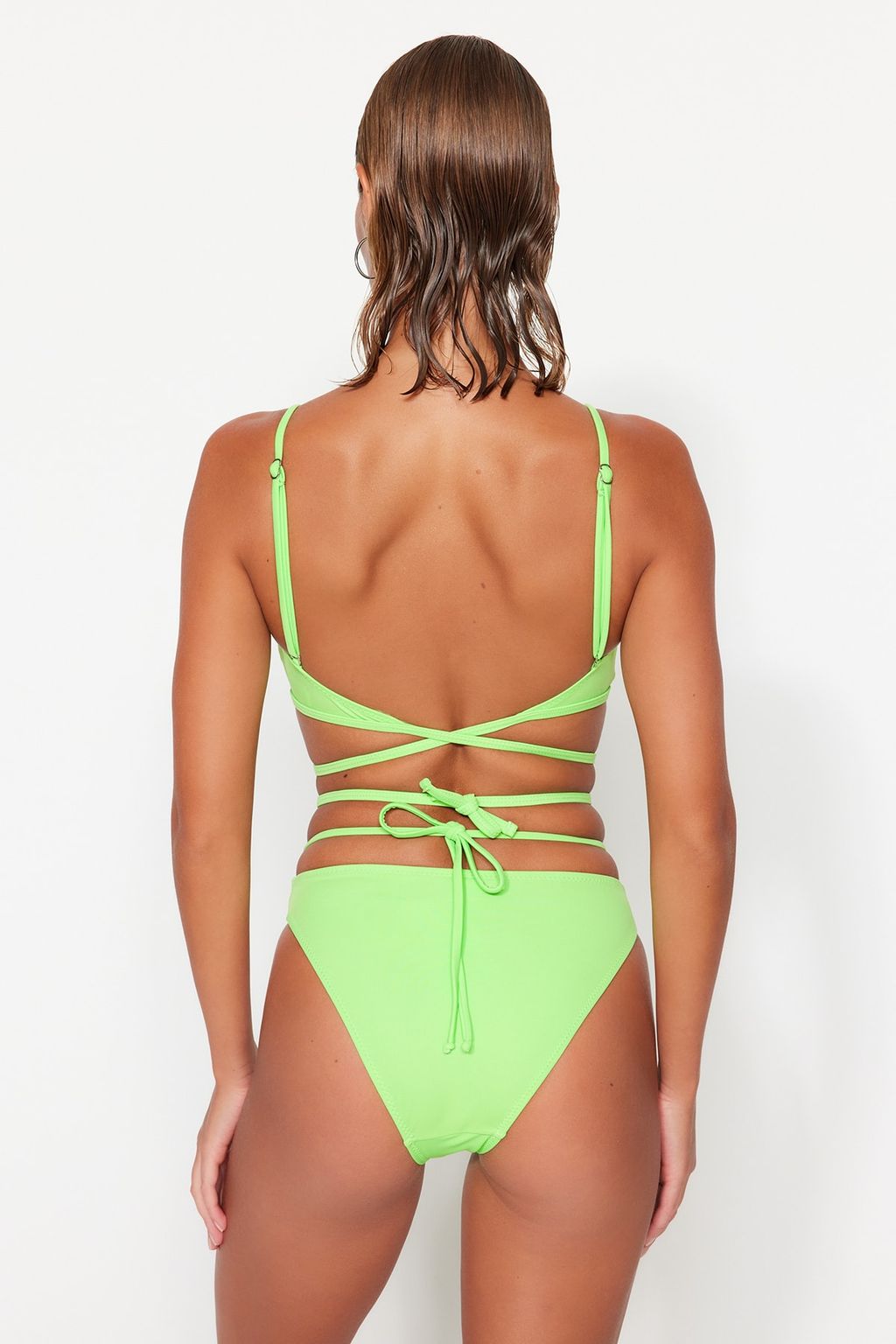 TRENDYOLMILLA Pembe Cut Out/Pencereli Yuksek Bel Normal Paca Bikini Alt? TBESS23BA00055  фото 6