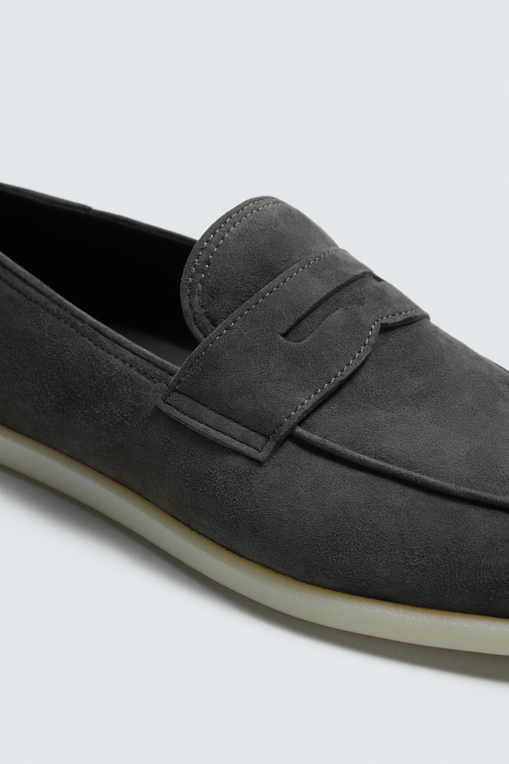 MOCAS?N PIEL CASUAL / Gris - Zara фото 3