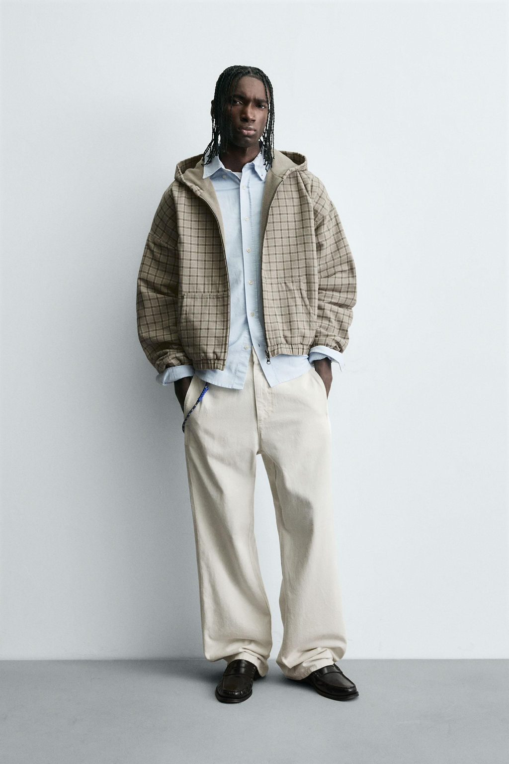 CHECK BOXY FIT JACKET