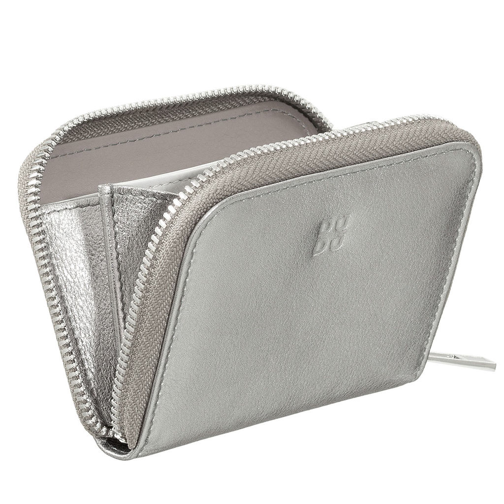 Итальянский кожаный кошелек для карт DuDu серии Hokkaido | темно-серебристый - Dudubags фото 4