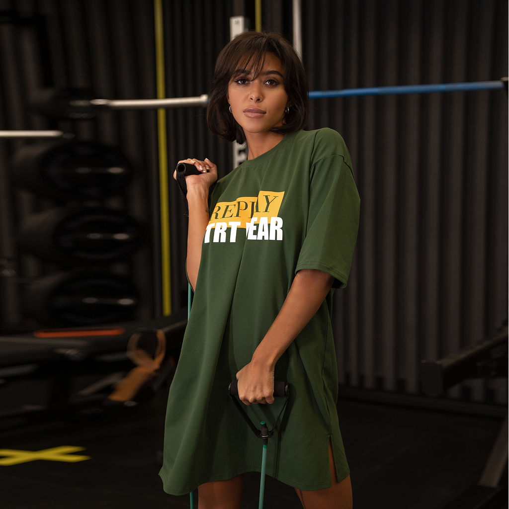 Удлиненная футболка Top.843 хаки - Argo classic фото 2