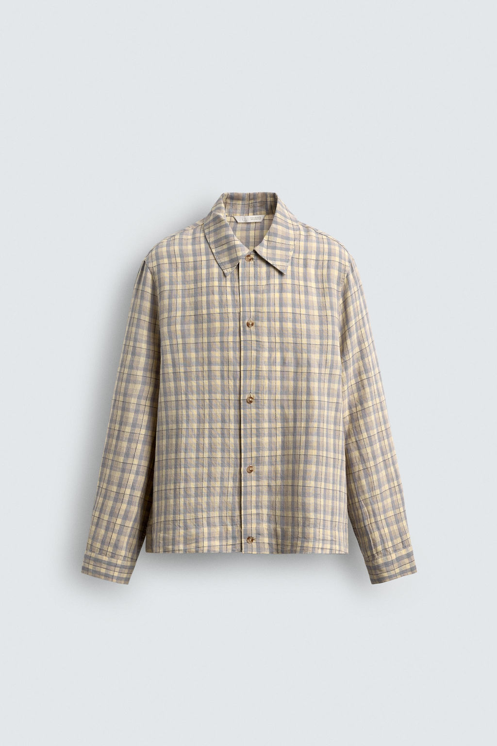 TEXTURED CHECK SHIRT - Zara фото 7