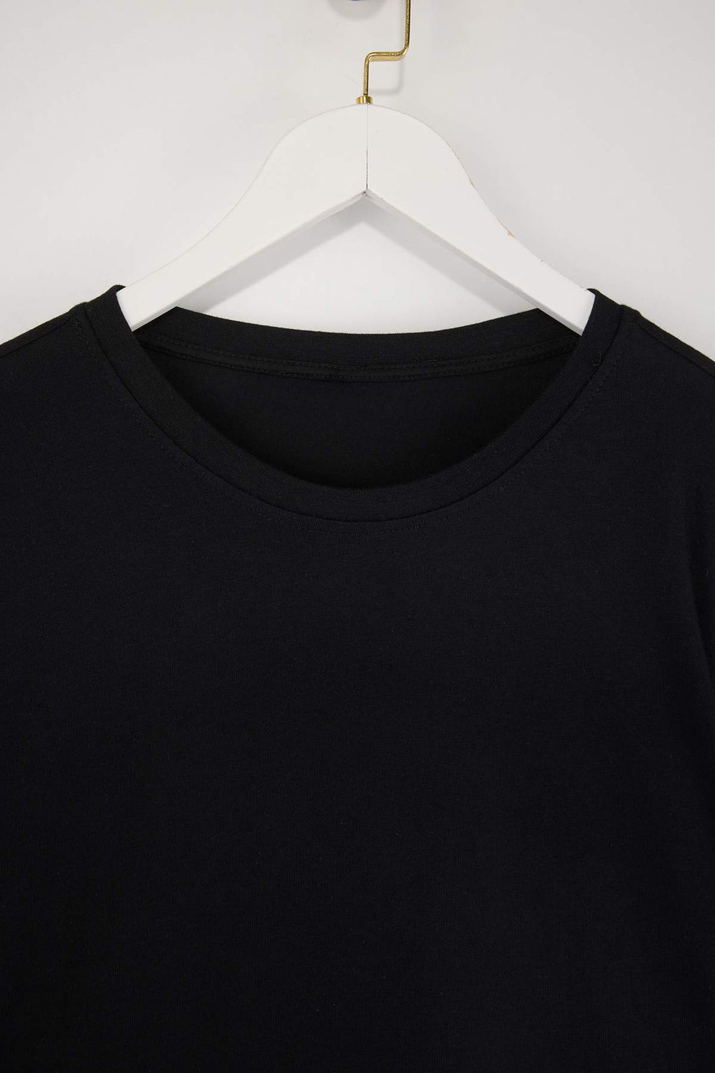 Siyah- Siyah 2li Paket Oversize/Genis Kal?p Buyuk Beden T-Shirt TMNSS24BF00042