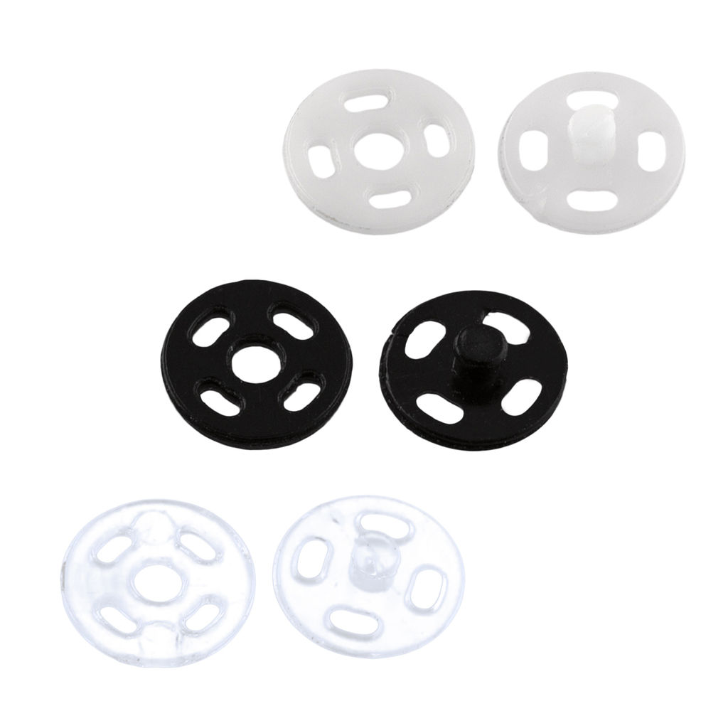 Кнопка пришивная Gamma PKL-07 пластик d 7 мм 10 шт. №01 белый