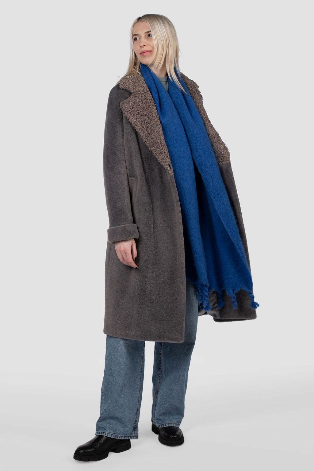 02-3192 Пальто женское утепленное (пояс) - El podio фото 6