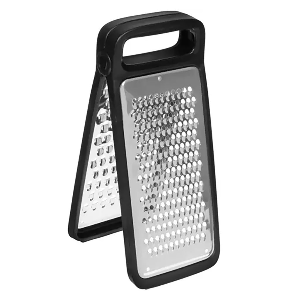 Терка из нержавеющей стали Presto 21,5х9см, двухгранная, складная конструкция, резиновые протекторы, пластмассовая ручка, Regent (Китай) - Домашняя мода фото 2