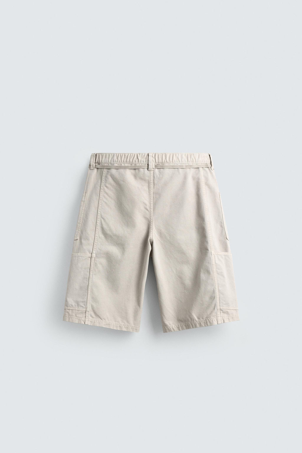 BERMUDA BAGGY FIT CINTUR?N / Piedra