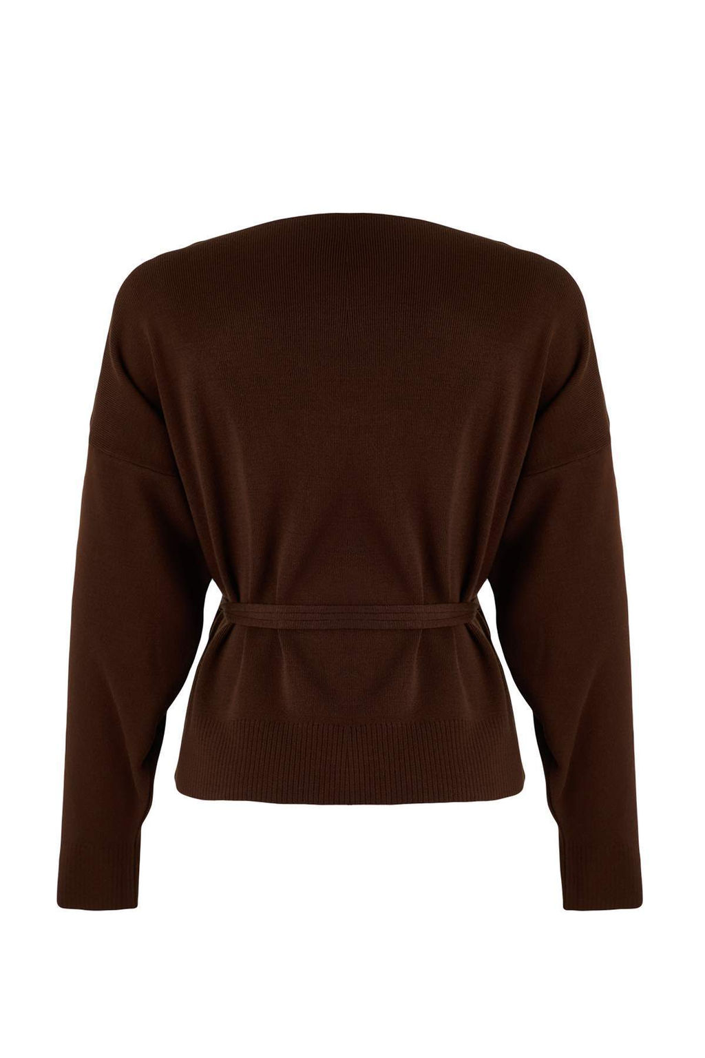Kahverengi Kruvaze Yaka Triko H?rka TEDAW25HI00025