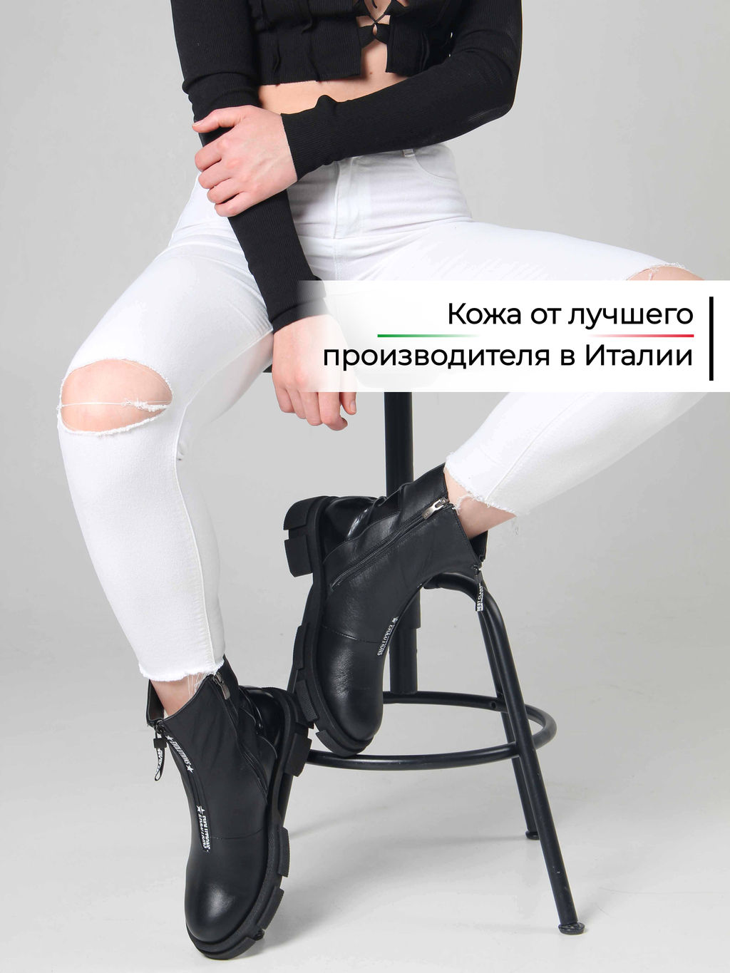 Ботинки EDART 325.L.21074bl.Черный/байка фото 2